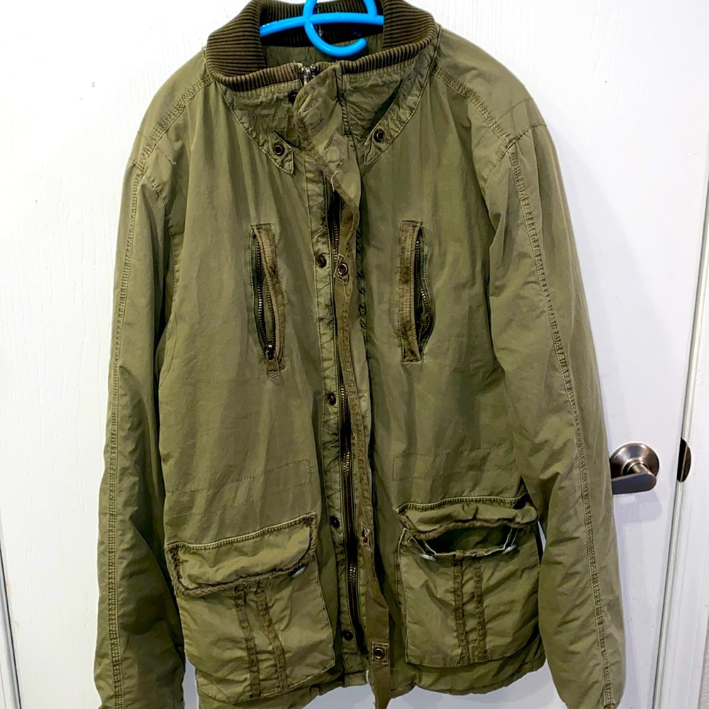 army green Buffalo coat